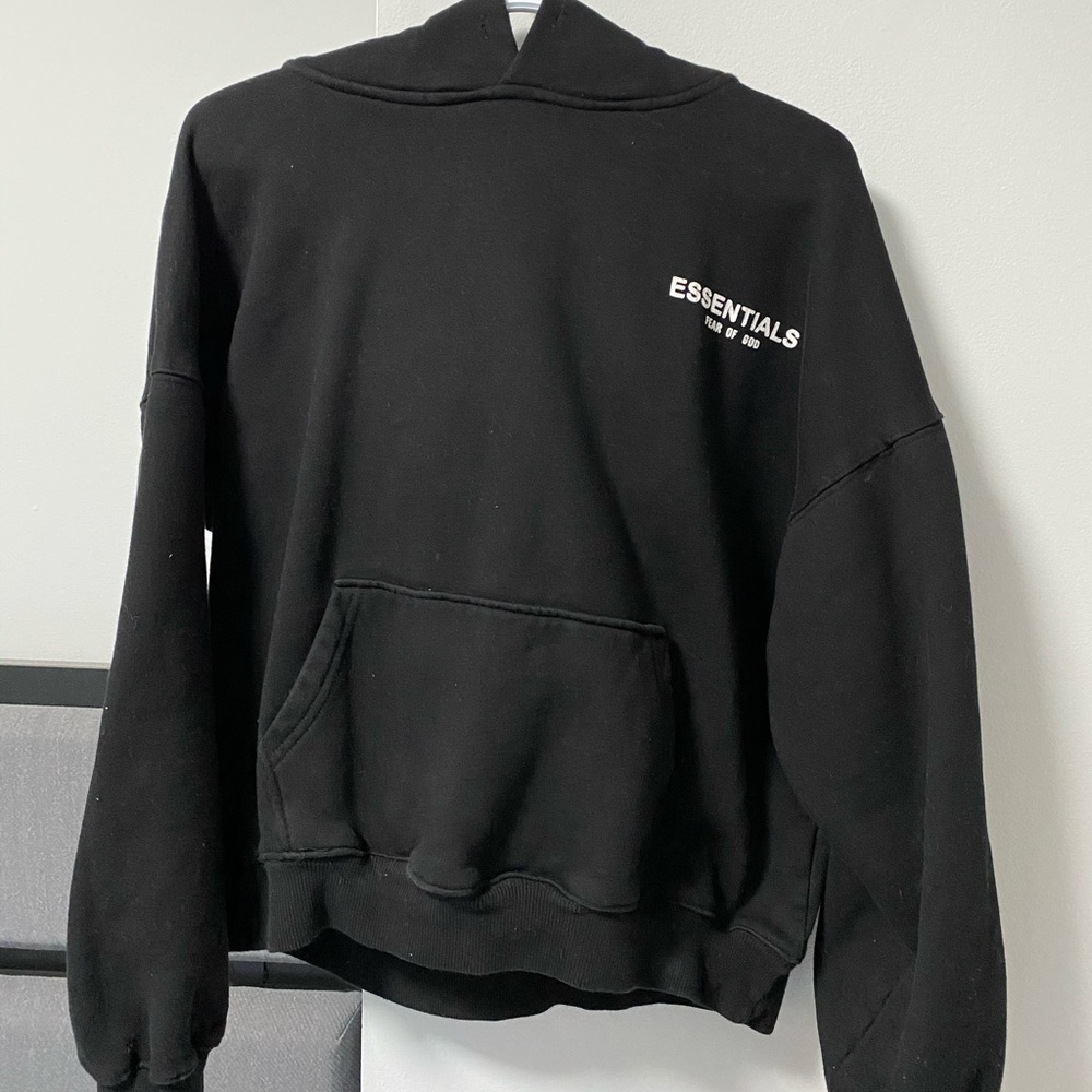 Black Fear of God “Essentials” hoodie